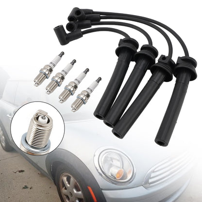 4PCS Spark Plugs Wire Set 54058 For Mini Cooper S 2002-2008-L4 1.6L