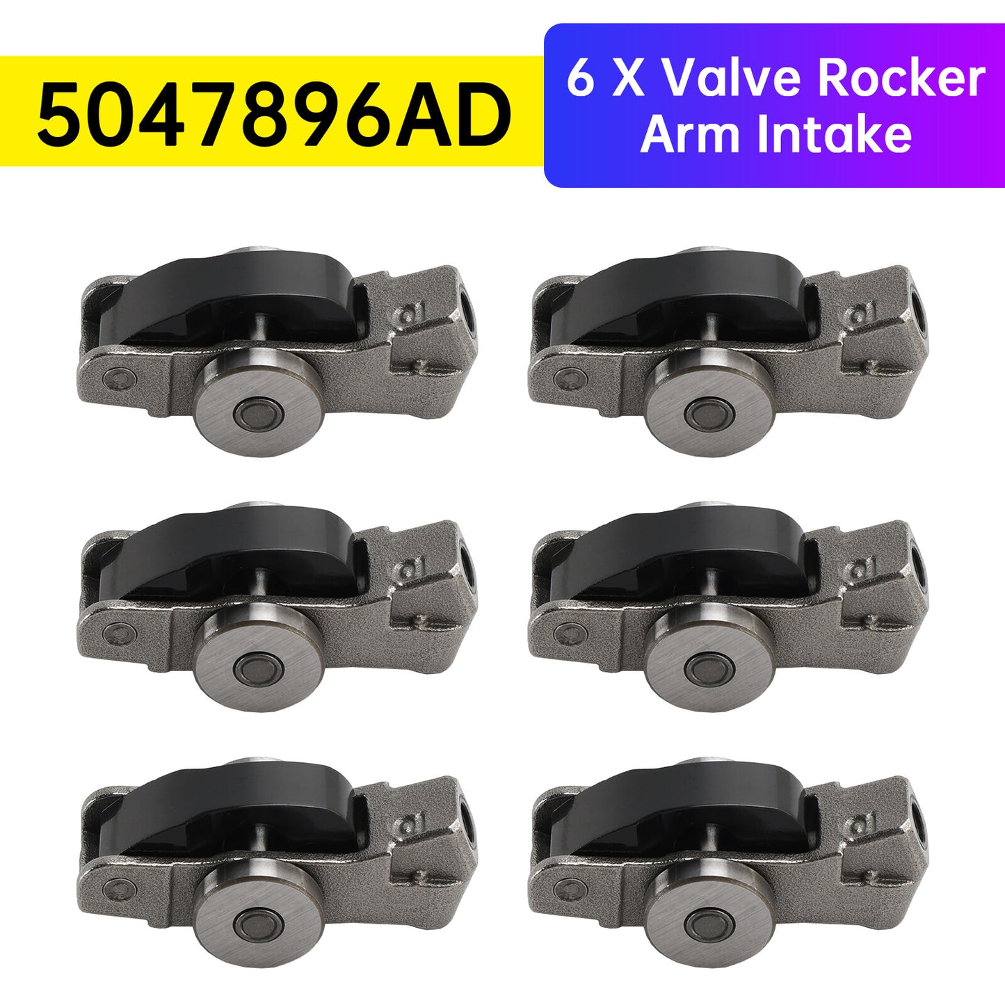 6 X Valve Rocker Arm Intake 5047896AD for Dodge Jeep Chrysler 3.6L 2016-2024