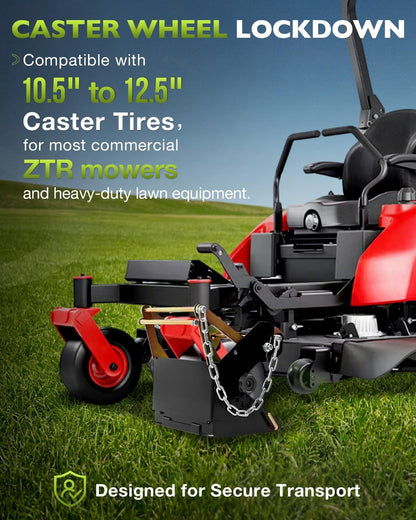Mower Wheel Power Lock Lockdown Device For Zero-Turn 10.5" - 12.5" Caster Tires