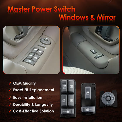 Master Power Window & Mirror Switch Control Fits Chevy GMC C/K 1500-3500 Yukon