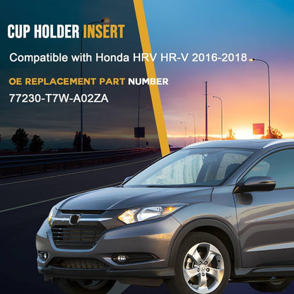 Center Console Cup Holder Insert Part For Honda HRV HR-V 2016-18 77230-T7W-A02ZA
