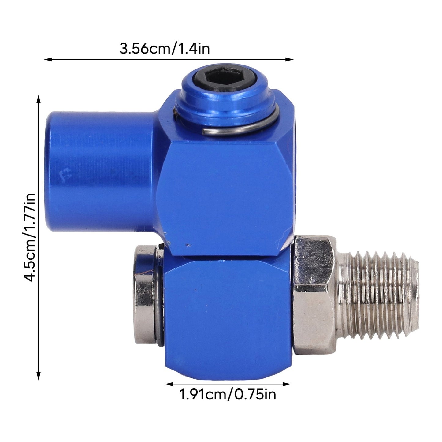 3 PCs INDUSTRIAL ALUMINUM AIR 360 SWIVEL FITTING CONNECTORS HOSE TOOL COUPLER