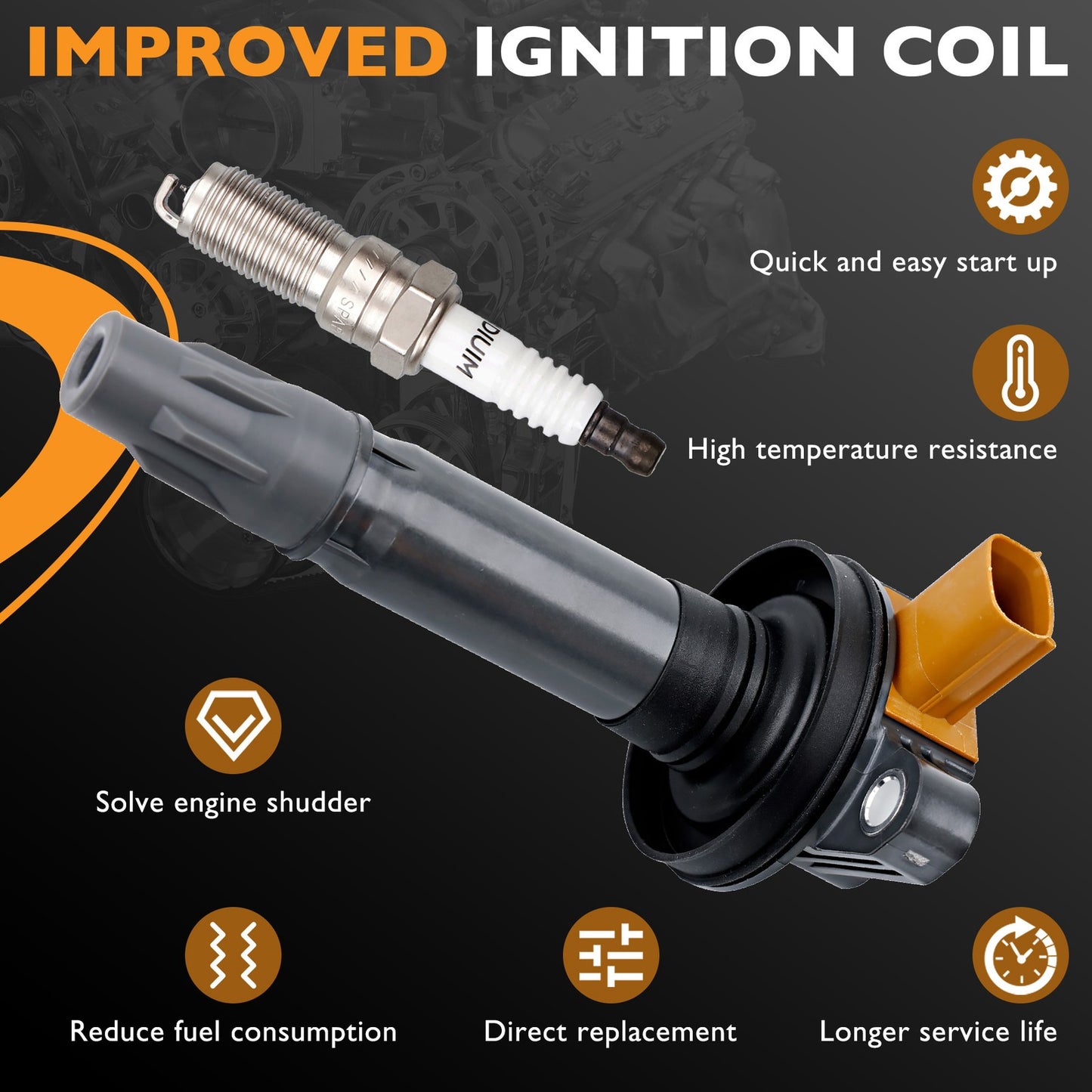 6X DG549 Ignition Coil & Spark Plugs Pack For 15-23 Ford F-150 Explorer 3.5L