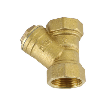 1" NPT Thread Y Shaped Brass Strainer Filter Valve Connector For Water Oil