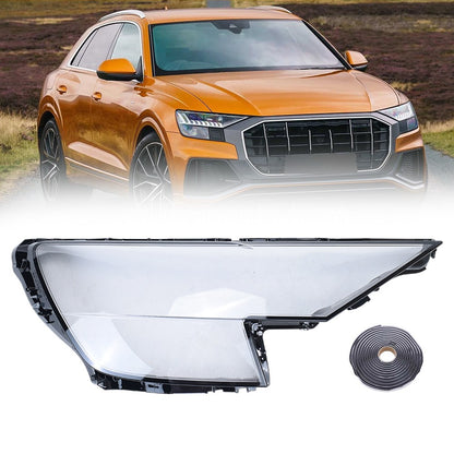 For Audi Q8 SQ8 2019-2023 Right Passenger Side Headlight Lens Cover Shell+Glue