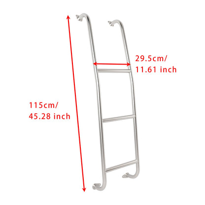 093TS Stainless Steel 3-Step Van Ladder For Ford Transit Low Roof Vans 2014-2025