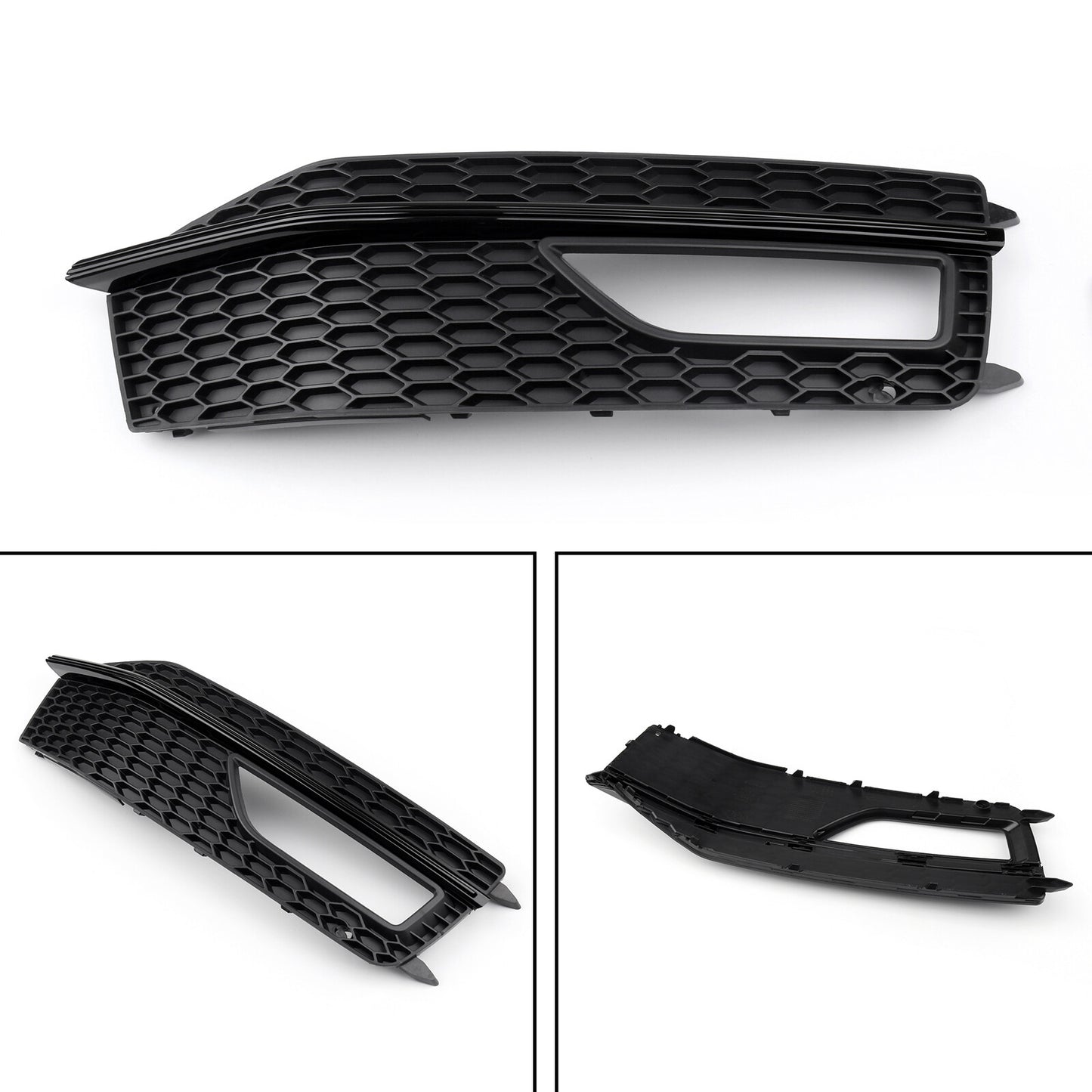 1x Right Bumper Fog Light Lamp Cover Grille Grill For Audi A4 S-line S4 13-15