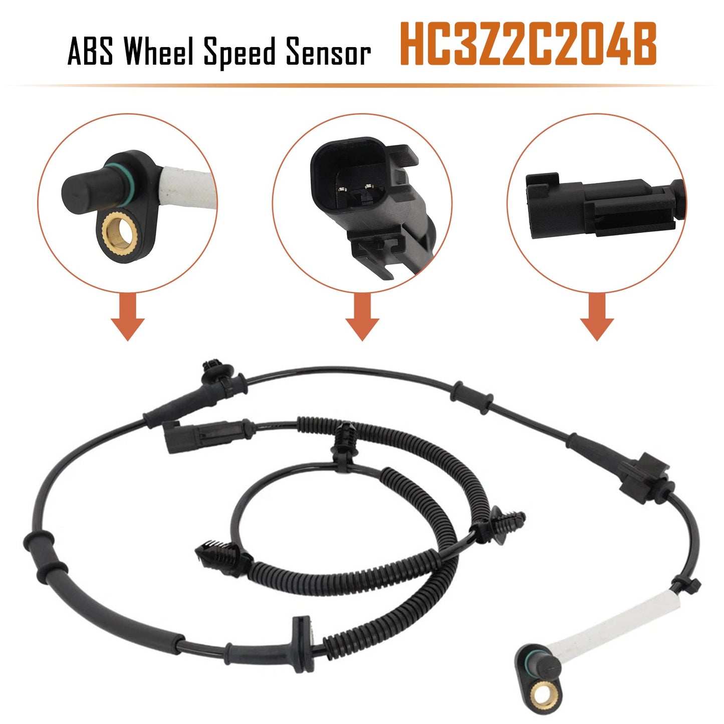 Front Left or Right ABS Wheel Speed Sensor HC3Z2C204B for Ford F250 F350