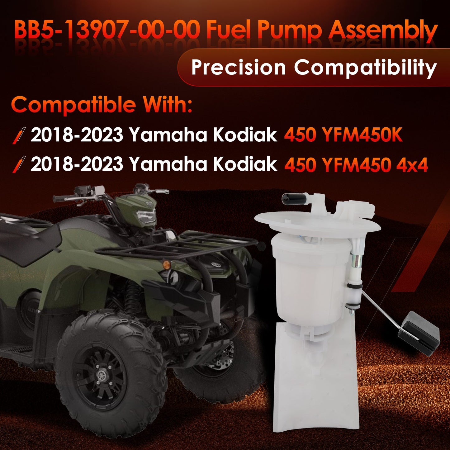 BB5-13907-00 Fuel Pump Assembly Fit 2018-2023 Yamaha Kodiak 450 YFM450K ATV