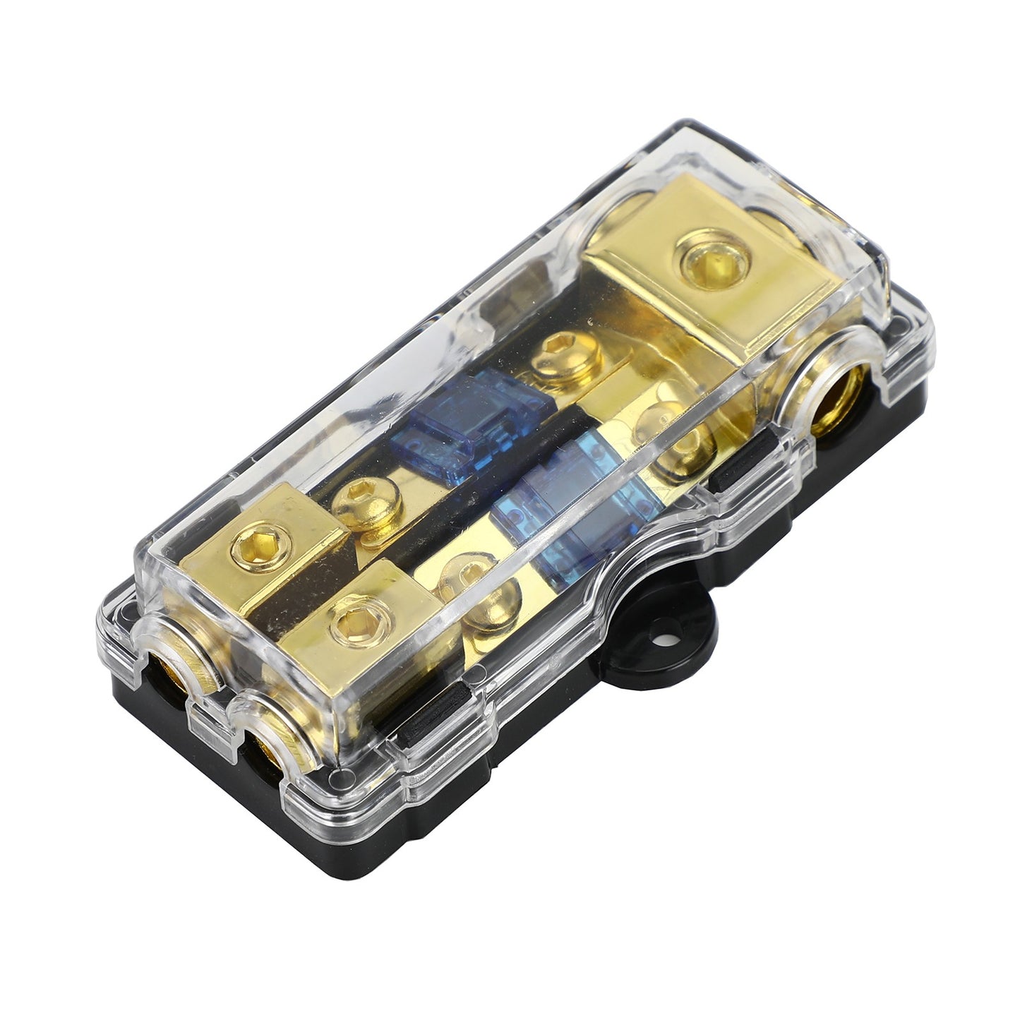 2 Way Car Mini ANL Blade Fuse Holder Stereo Audio 0 4 8 Gauge Distribution Block