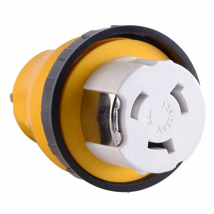 Solid Spare Superior RVA1510L 30 Amp Male to 50 Amp NEMA Female Locking Adapter