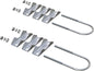 Double Antenna Mast Clamp, Antenna Mount Bracket Kit V Jaw Block with U Bolts