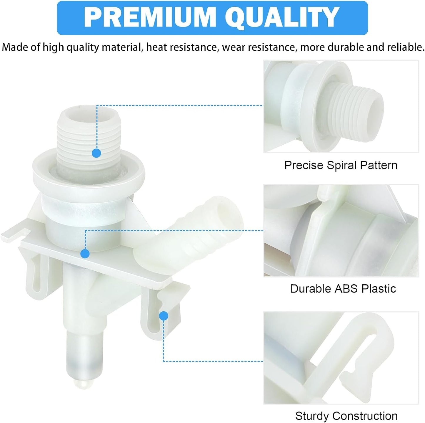 Fit Dometic Pedal Flush Toilet Water Valve RV 300 310 320 with two gaskets