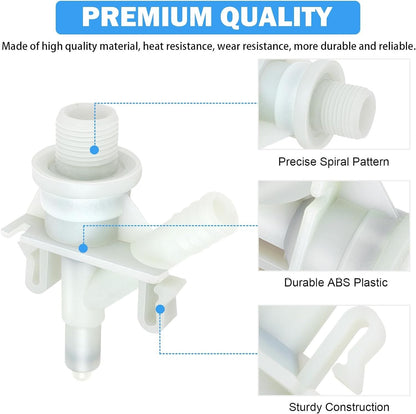 Fit Dometic Pedal Flush Toilet Water Valve RV 300 310 320 with two gaskets