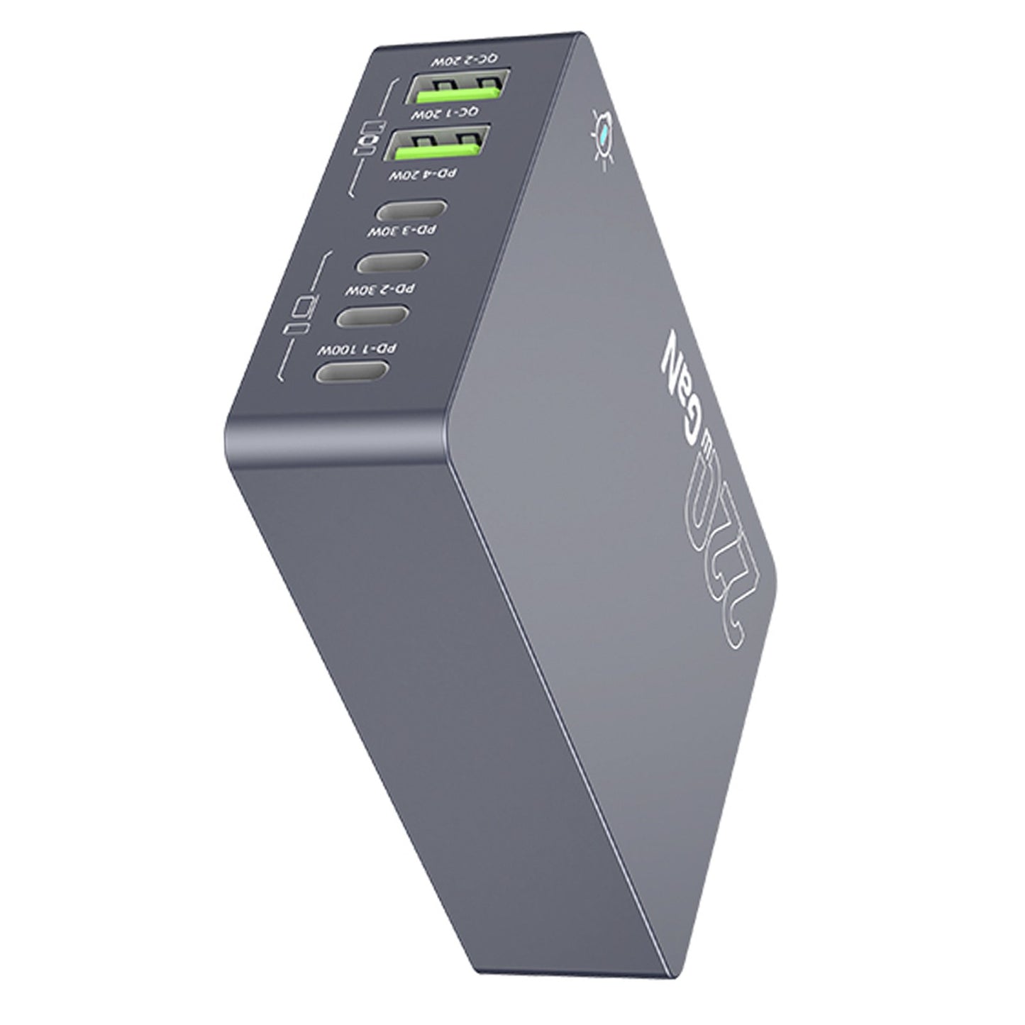 F8A Charging Station USB 6-Port Fast Charger PD100W Charging Stand Smart Charger