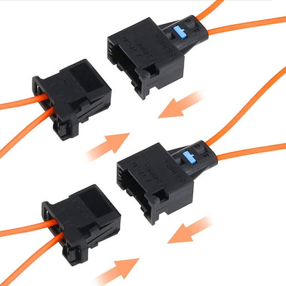 2X For BMW MERCEDES MOST Diagnostic Kit Fiber Optic Loop Bypass Male Female Plug