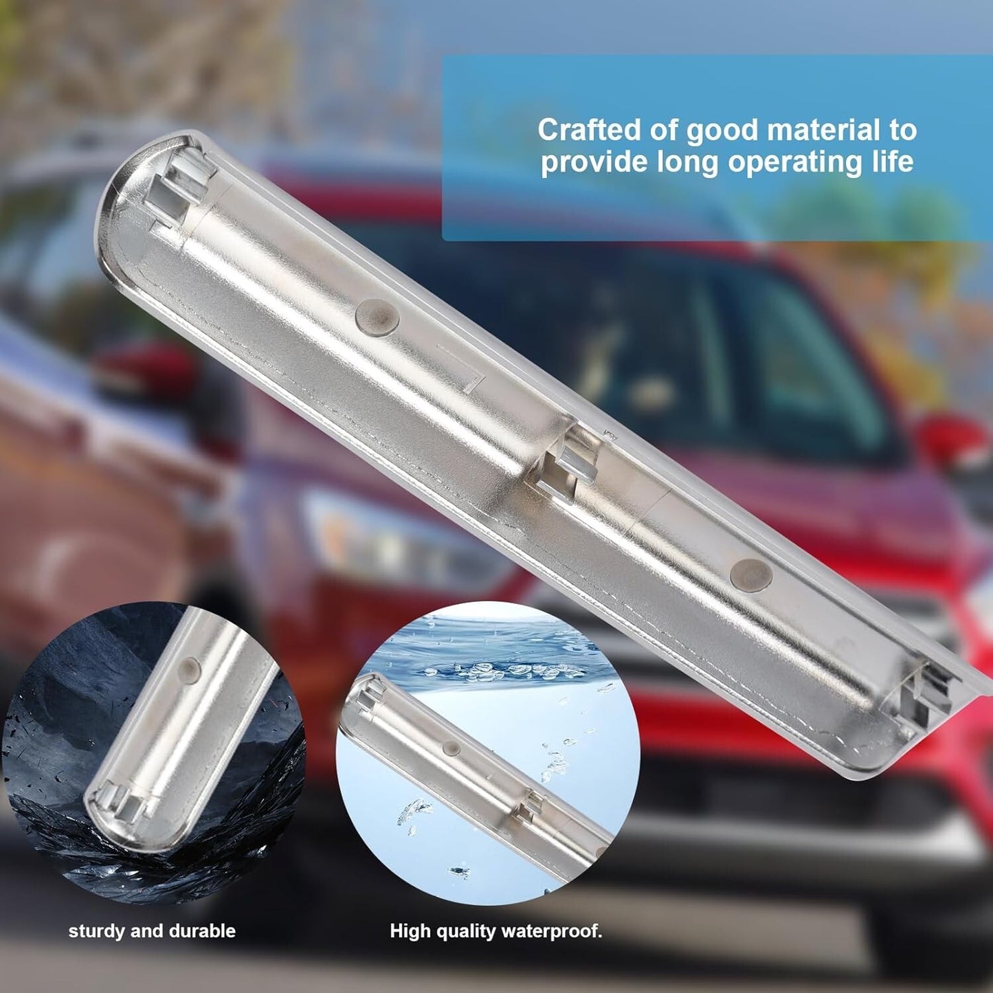 NEW For Ford Escape 13-19 Front LH Door Handle Grab Trim Molding LEFT SILVER