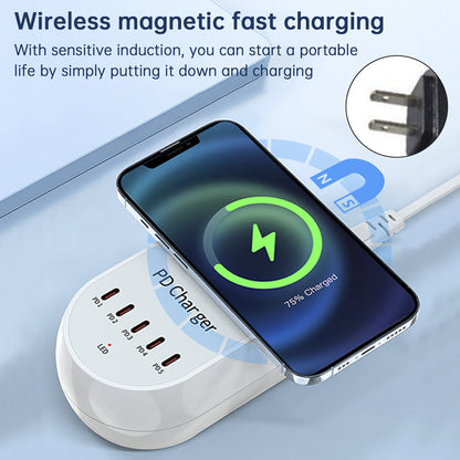 140W Charger Magnetic Wireless Fast Charging PD100W Laptop Mobile Phone Charger