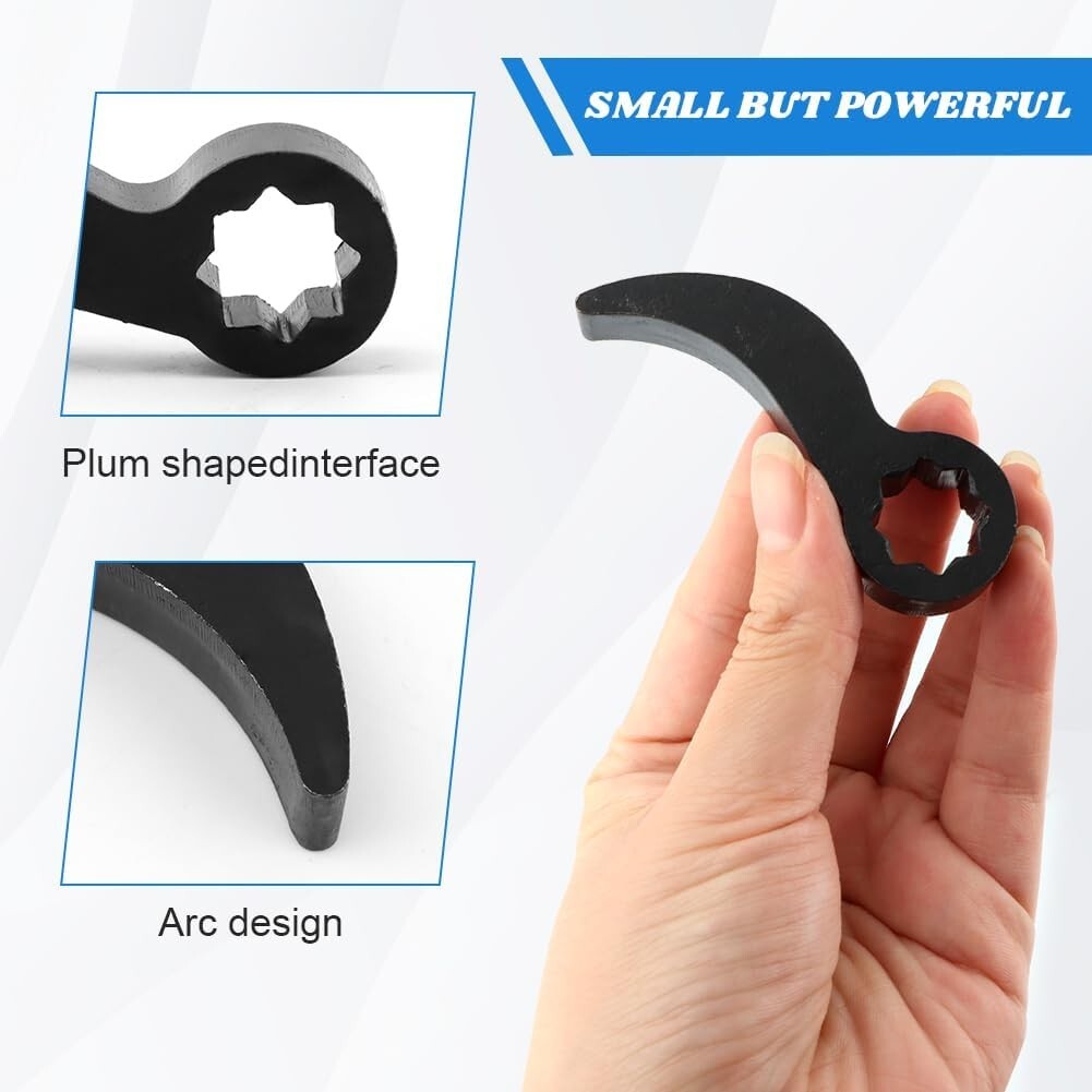 2PCS Pry Bar Wrench Adapter Head Half Shaft Removal Crowbar Ratchet Tool 1/2 in.
