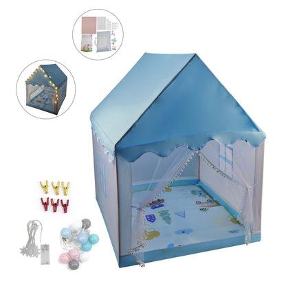 Kids Indoor Play Tent for Boys & Girls Assembly Tent with Metal Frame Blue