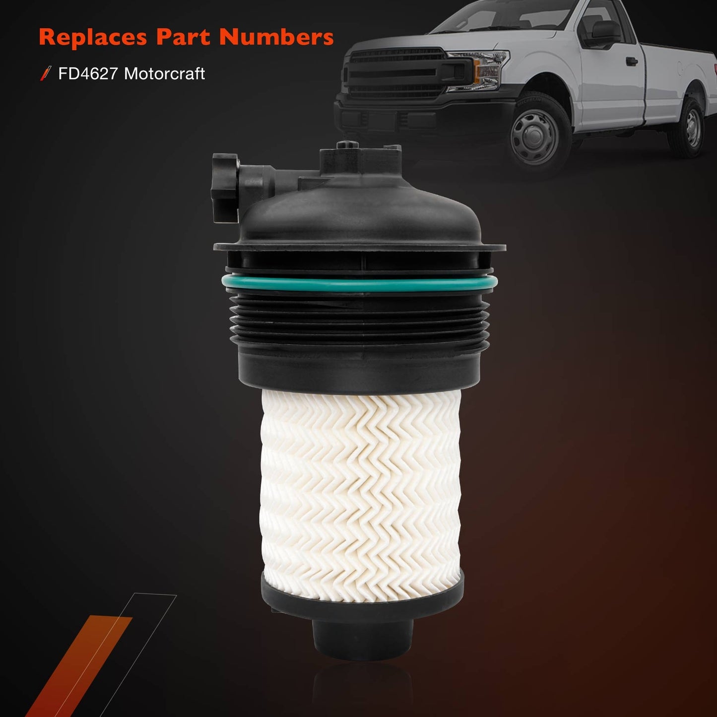 FD4627 In-Line Diesel Fuel Filter Kit For 2018-2020 Ford F-150 3.0L Engines
