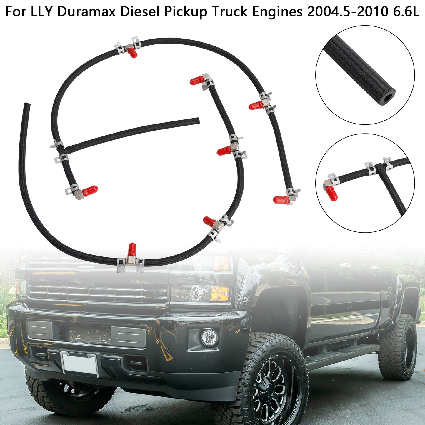 Fuel Injector Return Line Kit Fits Duramax 2004-2010 6.6L Diesel Truck Engines
