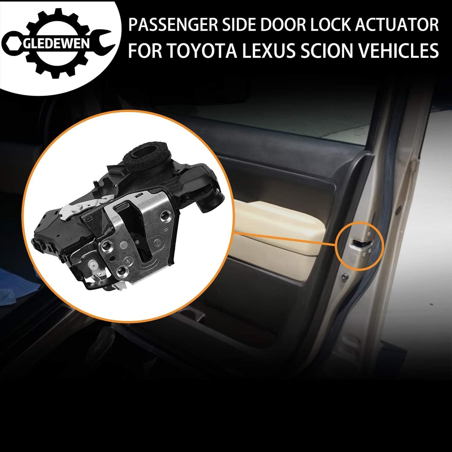 Front Right ＆ Left Door Lock Actuator For 07-19 Toyota Camry 4Runner Lexus Scion