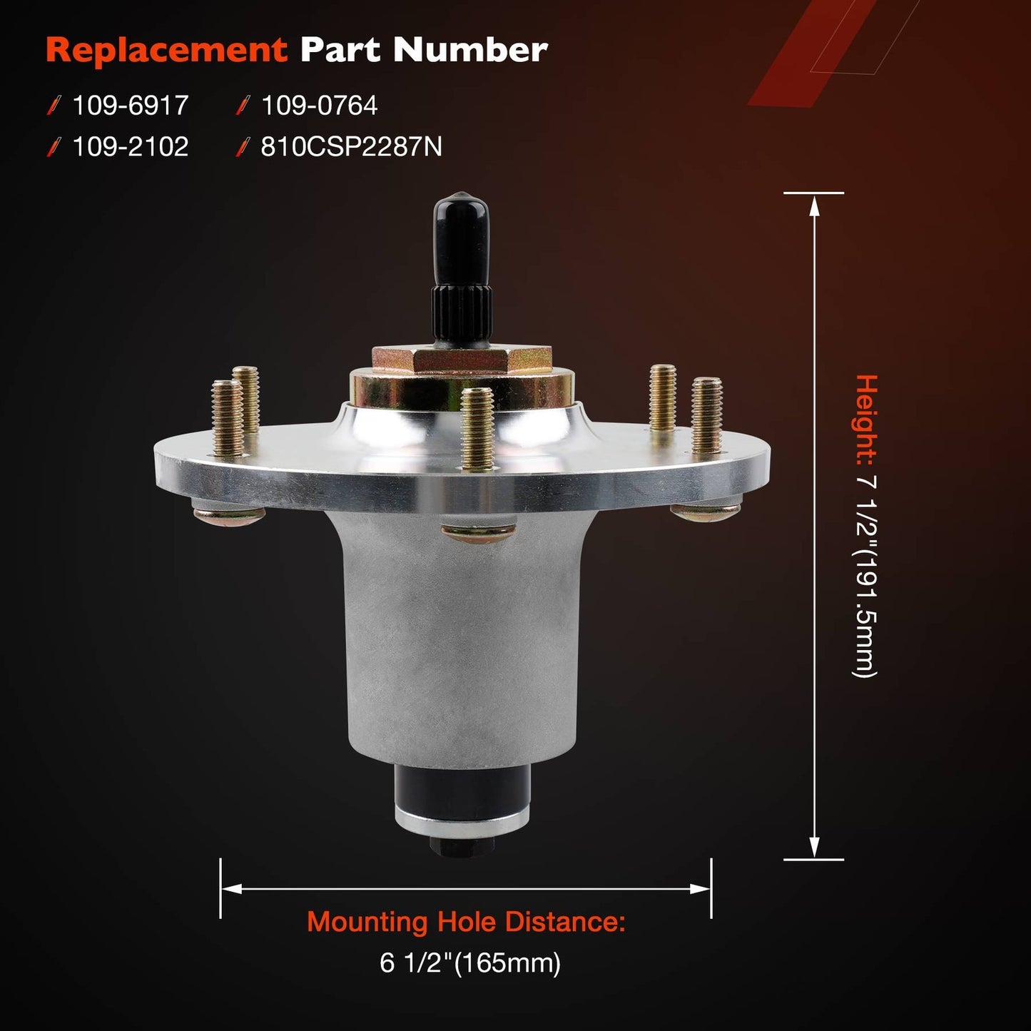 109-6917 Deck Spindle For Lazer Z AS DS XS X-Series 48 52 60 66 72 Inch Mower