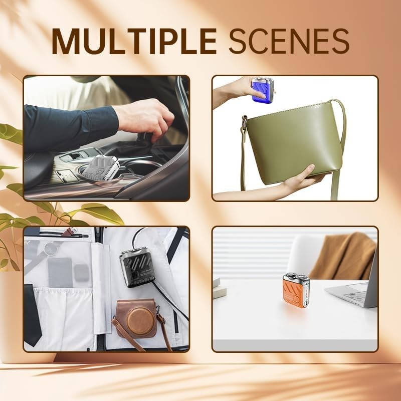 Double Ring Pocket Travel Shaver Mini Men Shaver Portable Beard Razor Orange