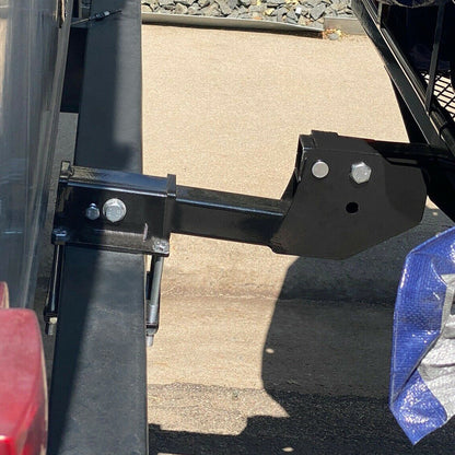 Solid Spare 4'' Square RV Bumper Receiver Adapter 2'' Hitch Mount Rack 2 Cargo Carrier tube