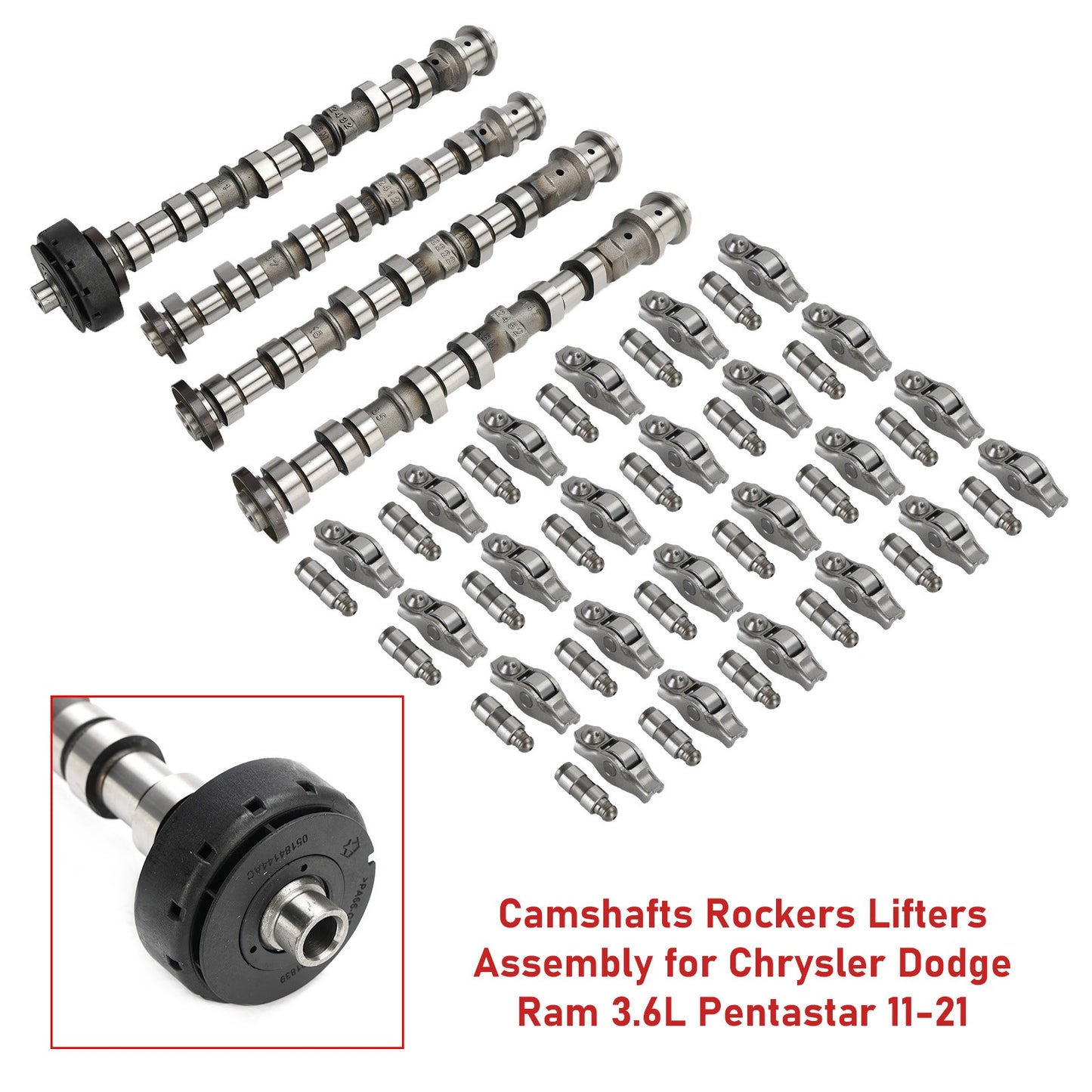 Camshafts Rockers Lifters Assembly for Chrysler Dodge Ram 3.6L Pentastar 11-21