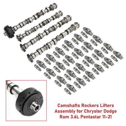 Camshafts Rockers Lifters Assembly for Chrysler Dodge Ram 3.6L Pentastar 11-21