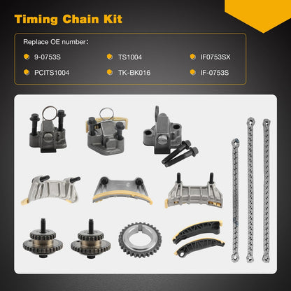 Timing Chain w/ Water Pump Kit For 07-15 Chevy Colorado Camaro GMC Acadia 9-0753