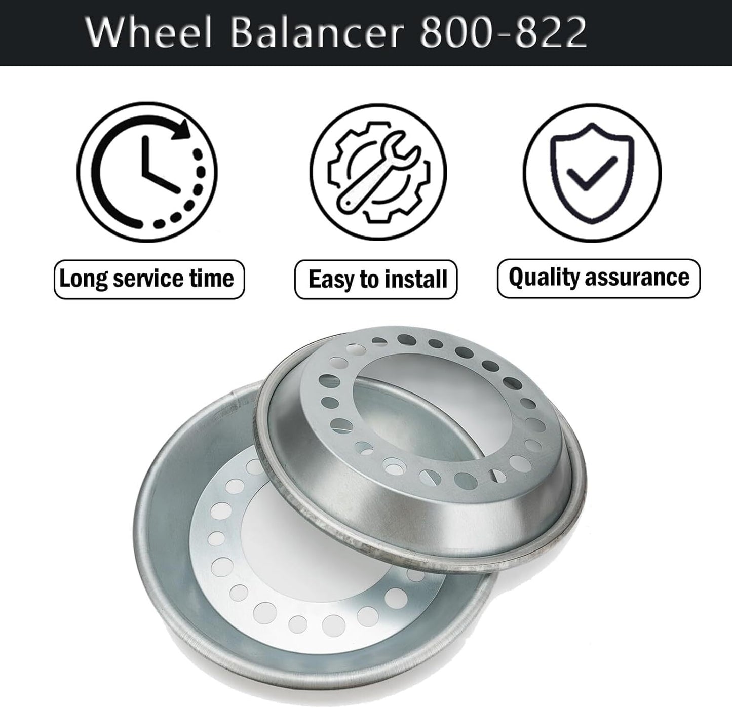 800-822 Steer Auto Wheel Balancer Fit for 22.5-24.5" Wheel  (Set of 2) FAST SHIP