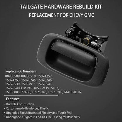 Tailgate Rebuild Kit Handle Bezel Latch for Chevy Silverado GMC Sierra 15997911