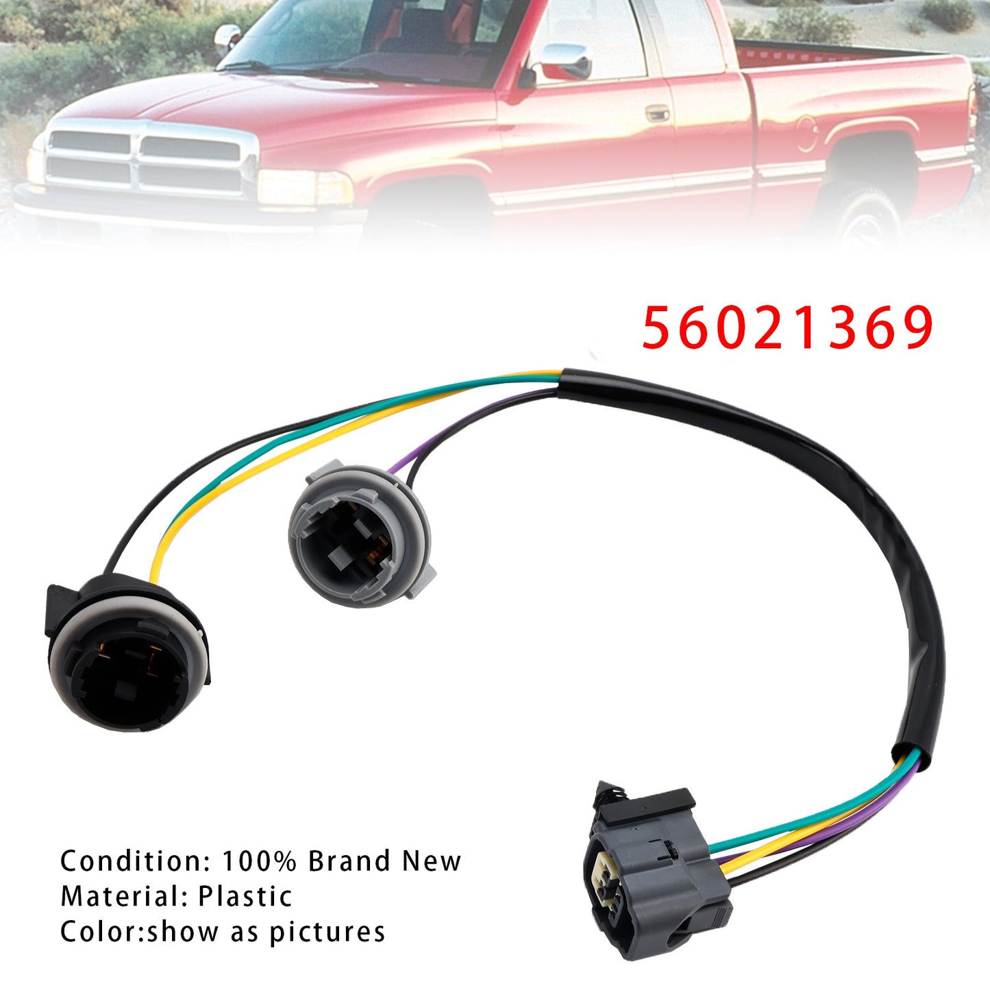 Rear Tail Light Lamp Wiring Harness 56021369 For Dodge Ram 1994-2001