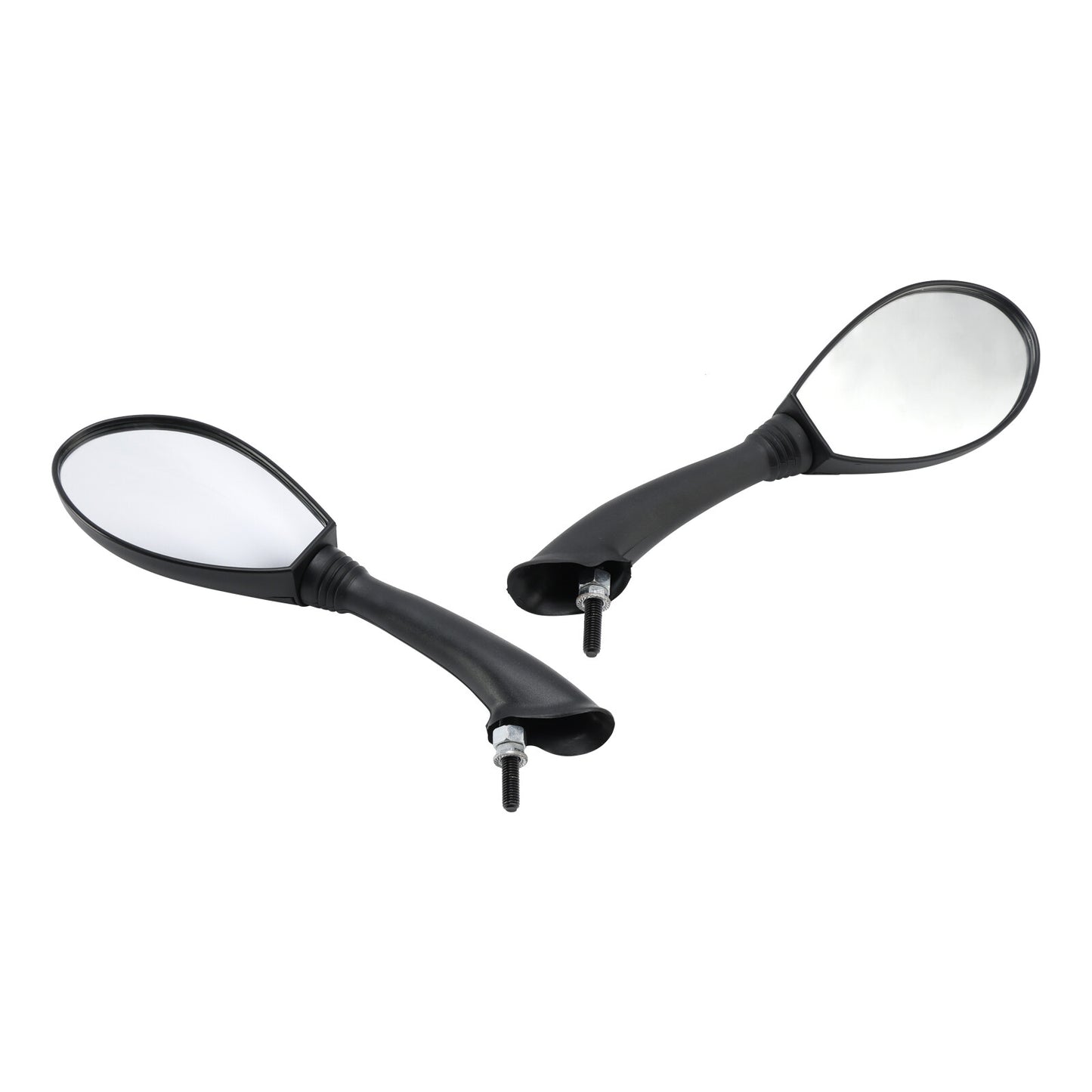 BLACK REAR VIEW MIRROR PAIR FOR DERBI BOULEVARD 50 125 150 PIAGGIO FLY 50-150CC
