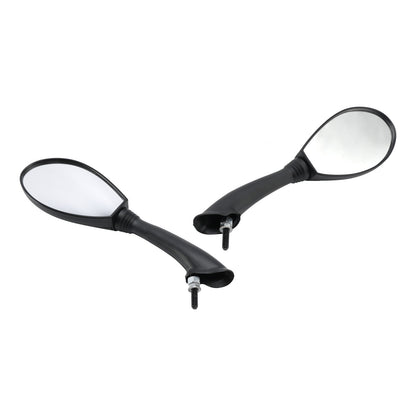 BLACK REAR VIEW MIRROR PAIR FOR DERBI BOULEVARD 50 125 150 PIAGGIO FLY 50-150CC