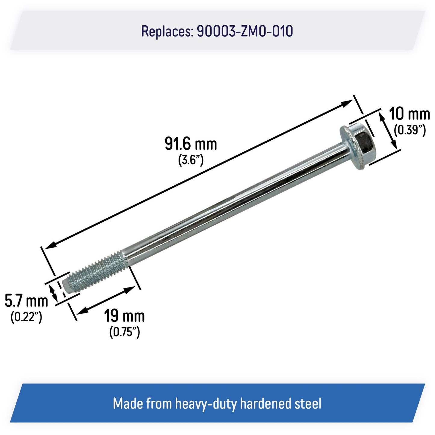 Carburetor Flange Bolt for Honda Lawn Equipment & Engines 90003-ZM0-010 (2 Pack)