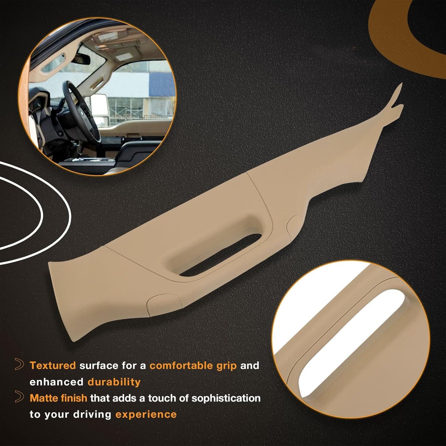 A Pillar Grab Handle Fit 2011-16 Ford F250 F350 F450 F550 BC3Z-2503599-AA Beige