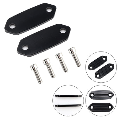 Black mirror delete block off plates fits Kawasaki Ninja 125/250/SL/300/400/650