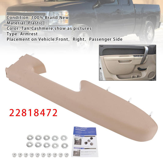 Solid Spare Front Right Armrest Repair Kit Fit For Chevy Silverado 1500 2500HD 2010-2014 Tan