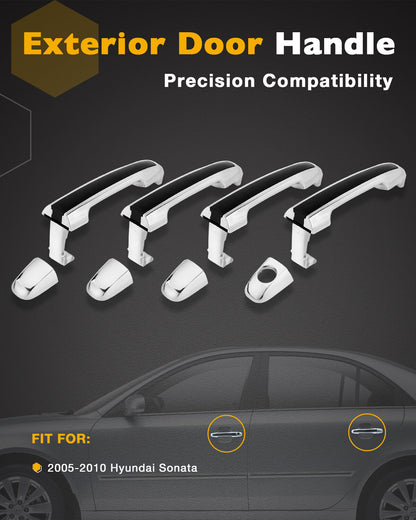 Exterior Outside Door Handle Set Passenger Driver Side For 05-10 Hyundai Sonata