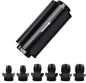 Universal 10 Micron Inline Fuel Filter w/ 6AN 8AN 10AN Adapters 50mm Fuel Filter