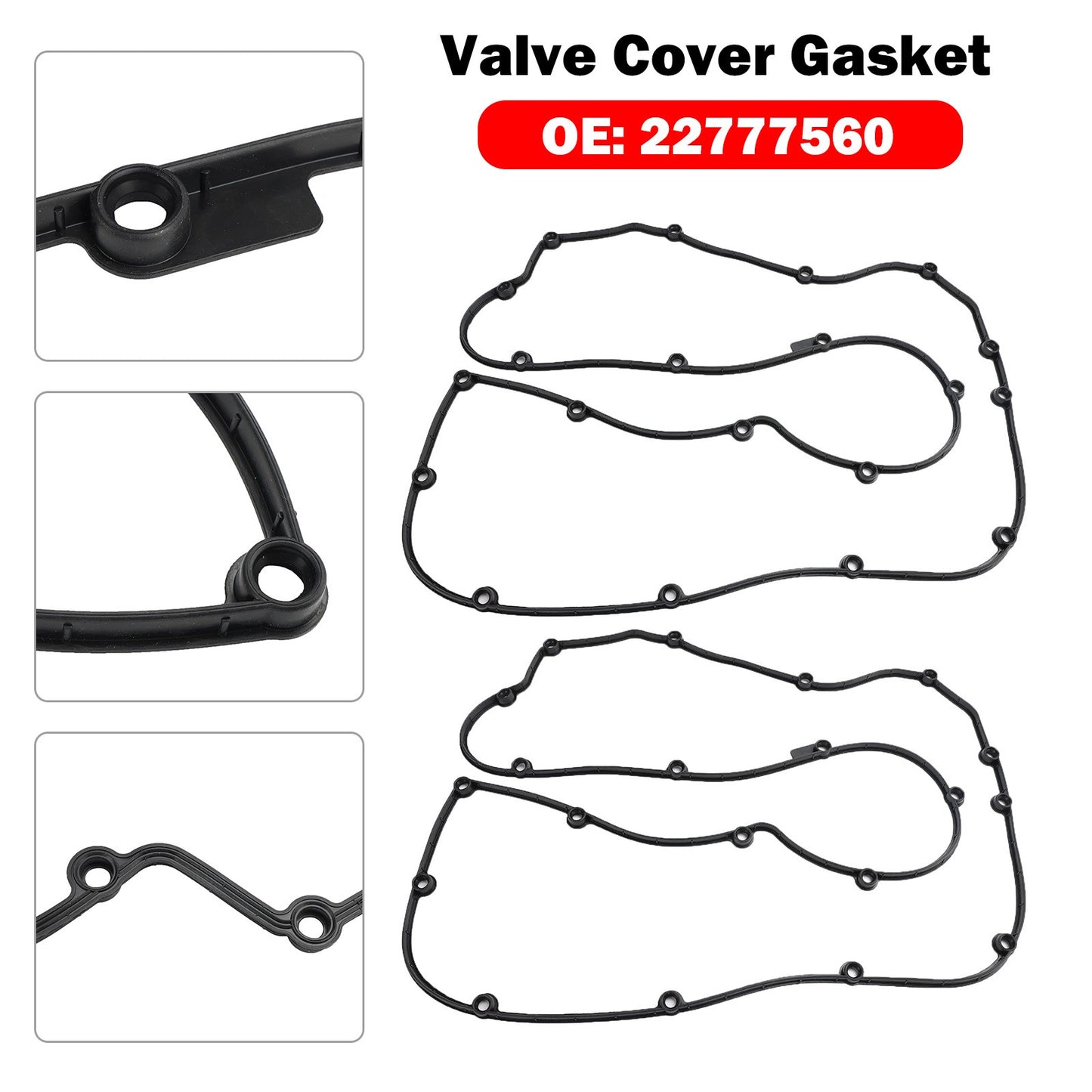 Set of 2 Valve Cover Gaskets 22777560 Fit for Volvo D13 Truck！
