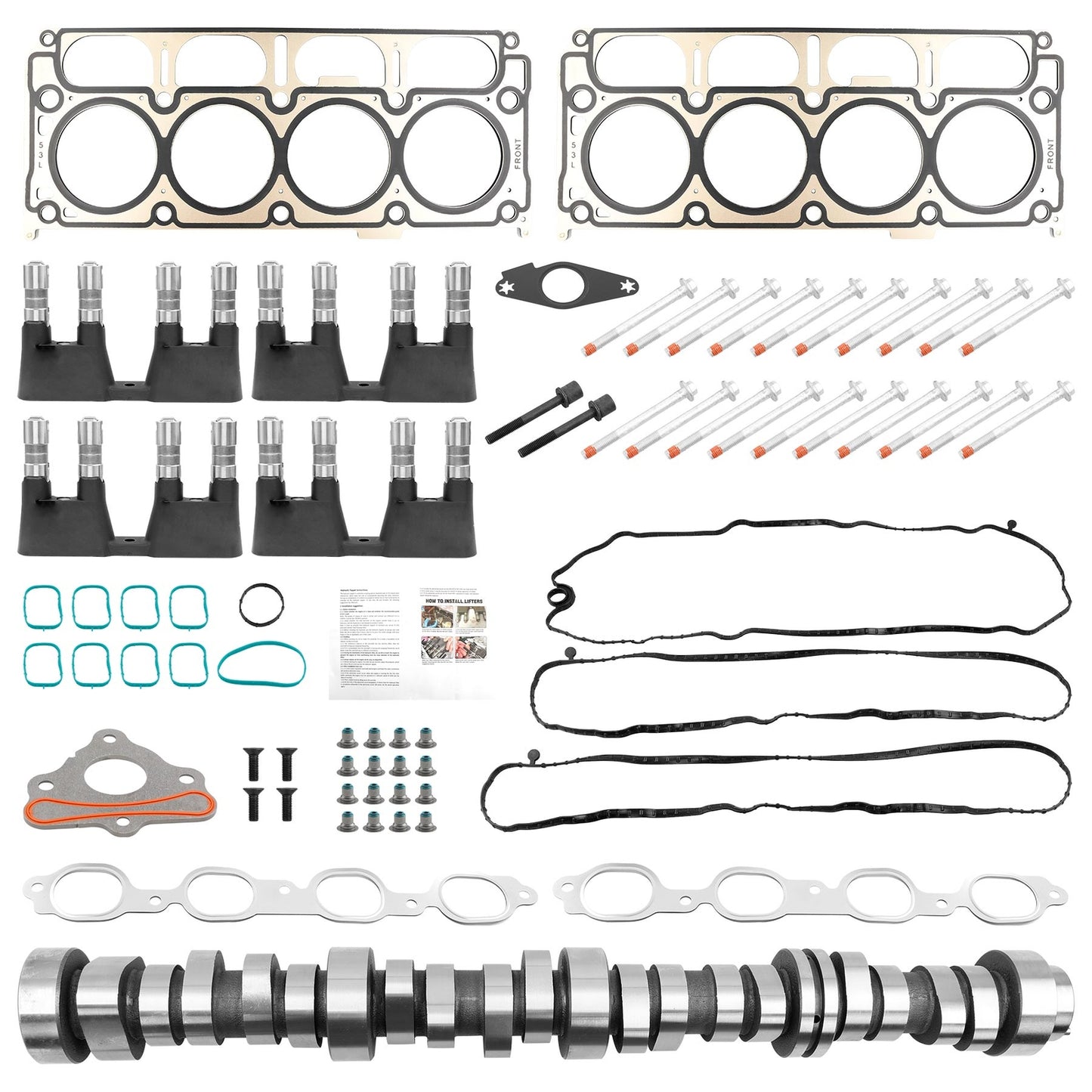 Non A-FM Camshaft Lifter Engine Rebuild Kit For 2014-21 Chevy GMC Gen V L83 5.3L