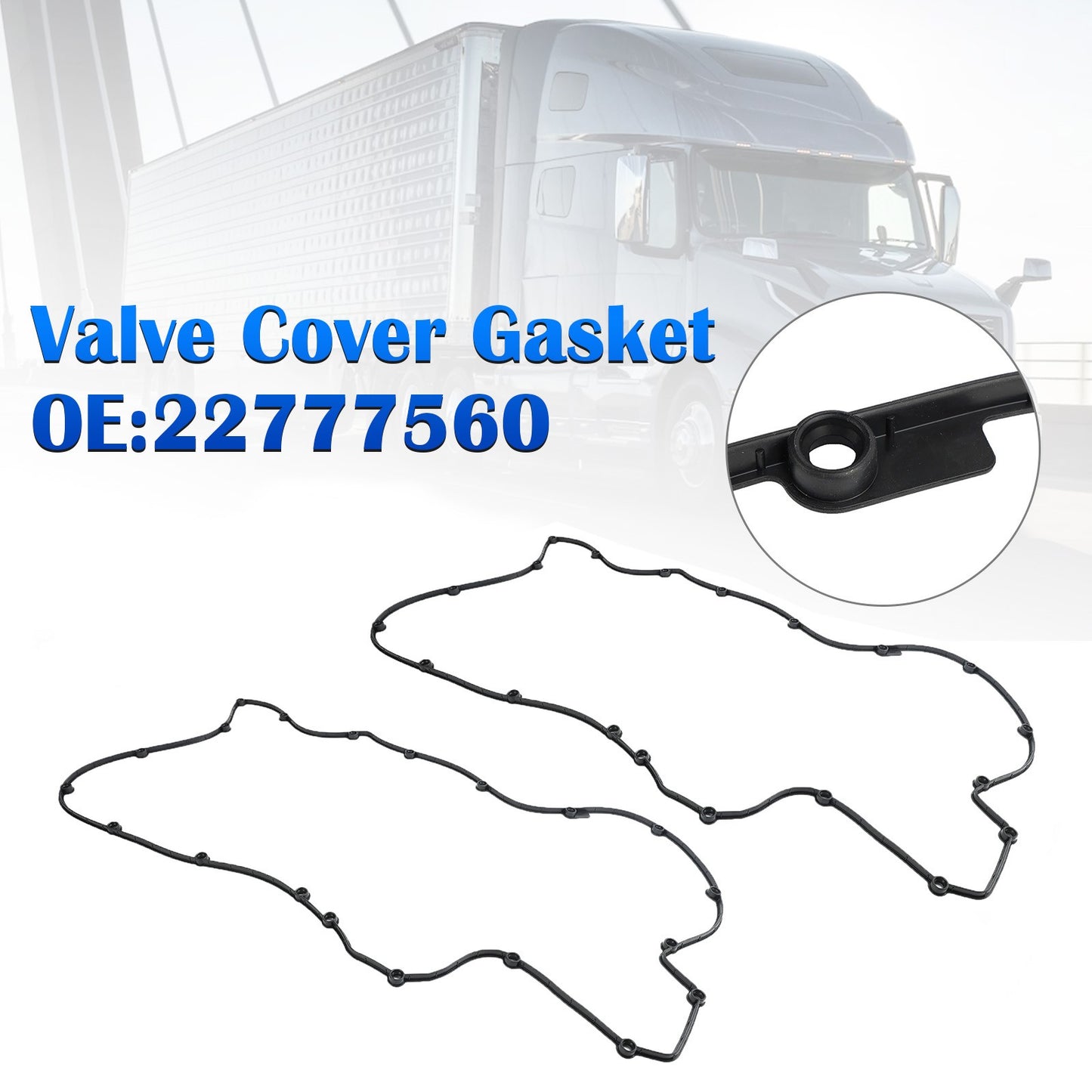 Set of 2 Valve Cover Gaskets 22777560 Fit for Volvo D13 Truck！