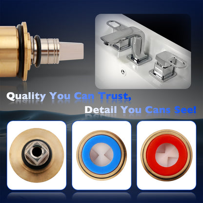 Ceramic 1/4-Turn Cold & Hot Valve Cartridge Kit 1-099XKJKABNF 1-100XKJKABNF