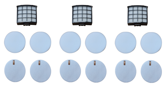Solid Spare 3 EFP HEPA, Foam & Felt Filter Kits for Shark XFFKAZ2000, XHFAZ2000