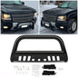Solid Spare Bull Bar Push Bumper Grille Guard for 2007-2018 Chevy Silverado Sierra 1500 BLK